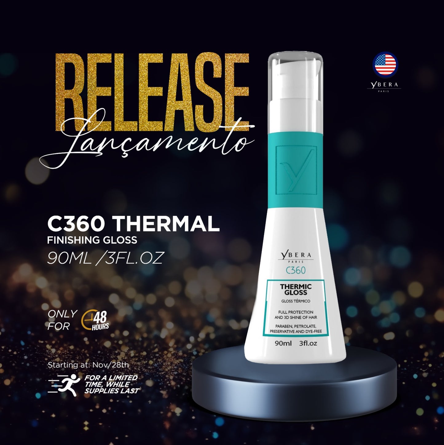 C360 Thermal Finishing Gloss 90ml /3fl.oz - YBERA PARIS